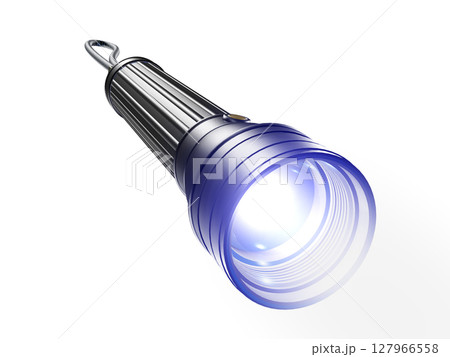 ハンディライト　フラッシュライト　懐中電灯　防災グッズ　 handy light　白バック 127966558