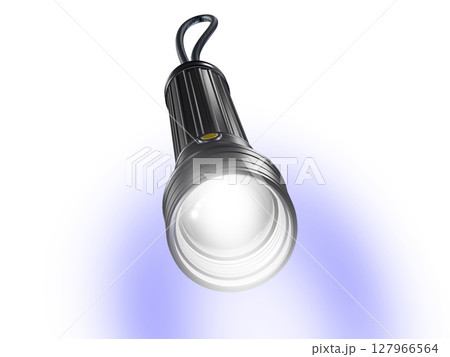 ハンディライト　フラッシュライト　懐中電灯　防災グッズ　 handy light　白バック 127966564