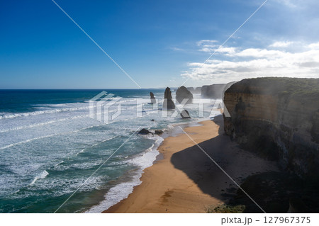 Twelve Apostles along the Great Ocean Road in Victoria, Australia 127967375