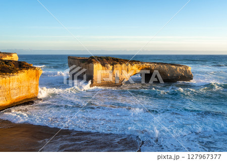 Sunset at London Bridge, Twelve Apostles, Great Ocean Road, Australia 127967377