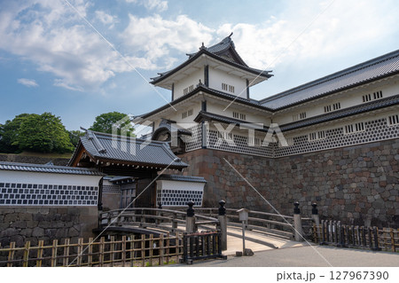 Kanazawa Castle in Japan on Summer Day Kanazawa Castle in Japan on Summer Day 127967390