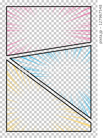 Manga style, third division, concentrated lines, black border, colorful 127967548