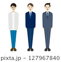 ビジネスマン：全身：フラットデザイン 127967840