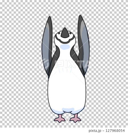 ラジオ体操するペンギン 127968054
