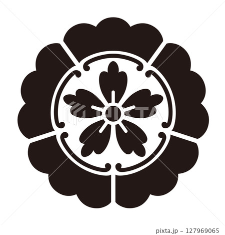 家紋　木瓜 127969065