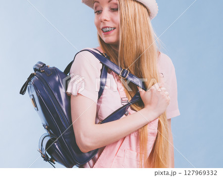 Young woman going to school 127969332
