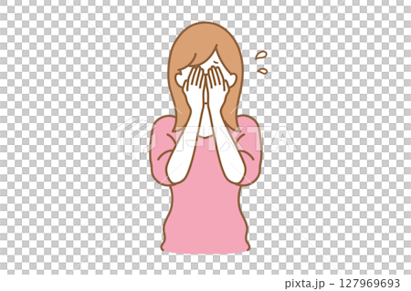 女人臉部表情悲傷 127969693