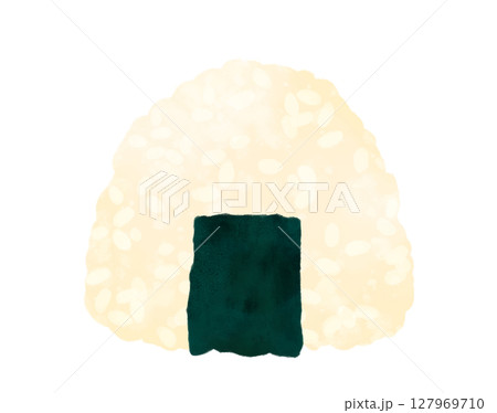 シンプルなおにぎりの水彩画 127969710