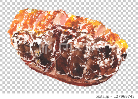 味噌炸肉排水彩插圖 127969745