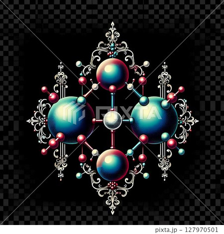atoms coming together to form a molecule atoms coming together to form a molecule 127970501