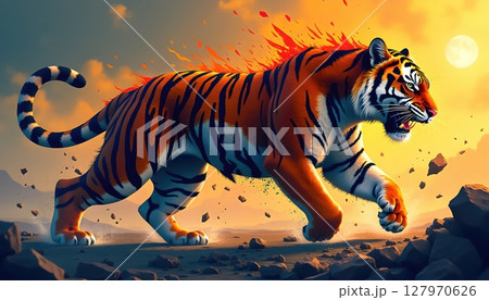 tiger in zoo 127970626