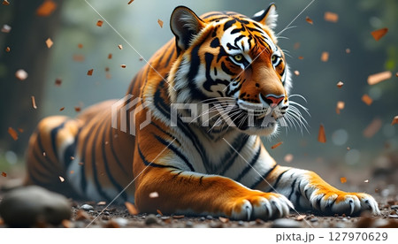 tiger in zoo tiger in zoo 127970629