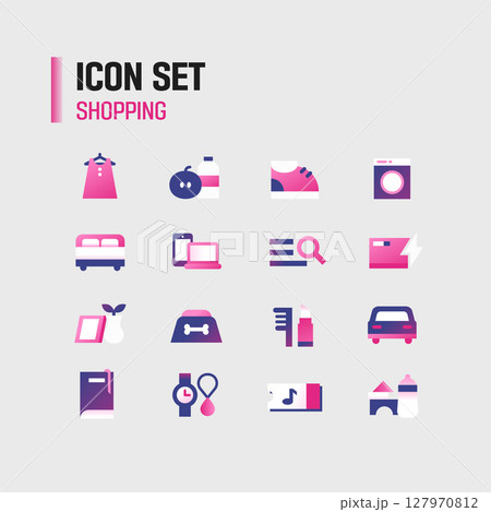 Color Flat Icon Set Color Flat Icon Set 127970812