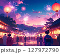 日本の夏祭りの夜 127972790