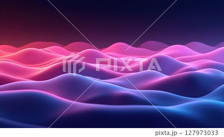 Bright red, orange, turquoise and dark blue waves, layered flow Bright red, orange, turquoise and dark blue waves, layered flow 127973033