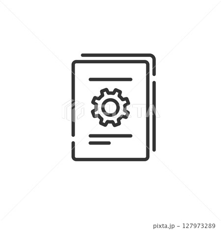 操作手順や使い方を説明するマニュアルのベクターアイコン（設定・ガイド・ビジネス） 127973289