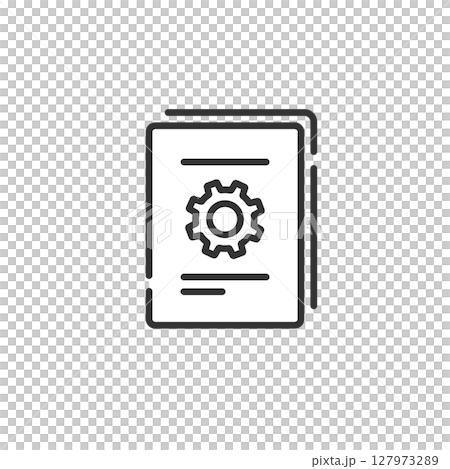 操作手順や使い方を説明するマニュアルのベクターアイコン（設定・ガイド・ビジネス） 127973289