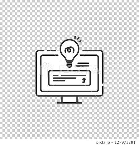 プロンプト入力で生成AIとアイデアを生み出すベクターアイコン (線画、モノクロ) プロンプト入力で生成AIとアイデアを生み出すベクターアイコン (線画、モノクロ) 127973291