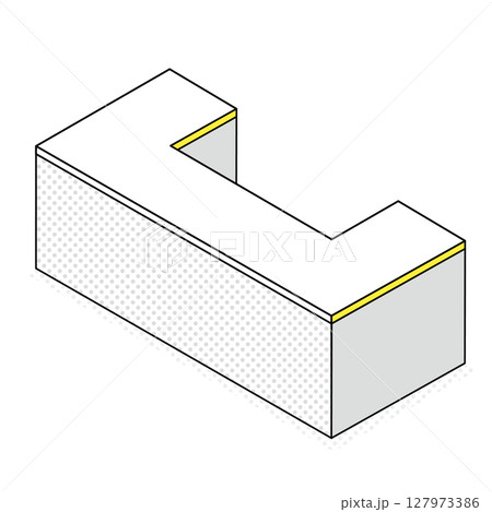 シンプルな受付カウンター 127973386