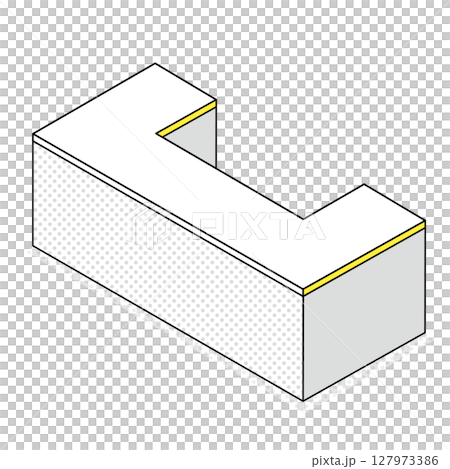 シンプルな受付カウンター 127973386