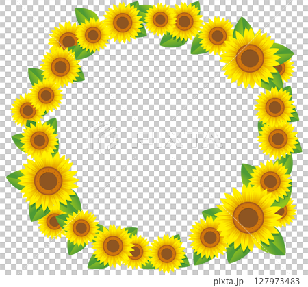 夏花向日葵框架01 127973483