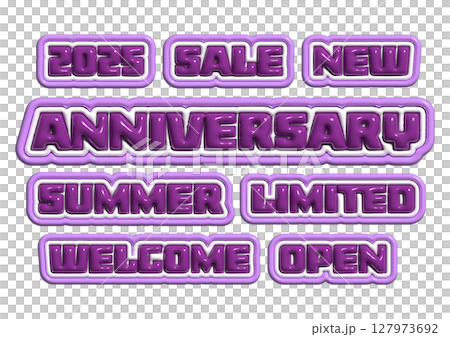 Purple neon letters illustration Purple neon letters illustration 127973692