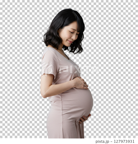 妊婦のイラスト素材 背景透過 127973931