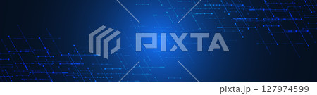 Website header or banner design template. Abstract technology background with arrows and lines. Website header or banner design template. Abstract technology background with arrows and lines. 127974599