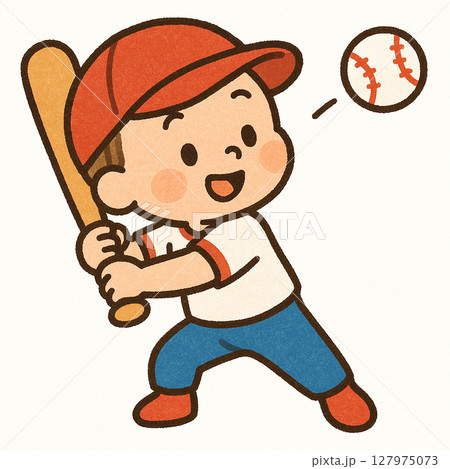 野球をする男の子のイラスト 127975073