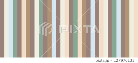 Abstract striped horizontal background in vintage style. Vertical bands in brown, beige, green and blue colors. 127976133