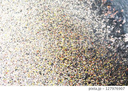 Splattered ink and paint Black colour background # 127976907