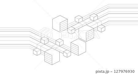 Geometric rhombuses,squares.Technology white background .Abstract tech.Technical drawing.Vector illustration. 127976930