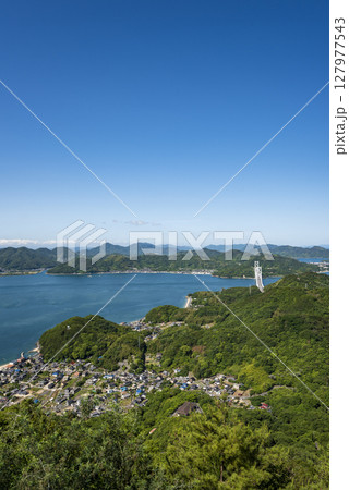 高見山展望台から望む瀬戸内海の島々　広島県尾道市 127977543
