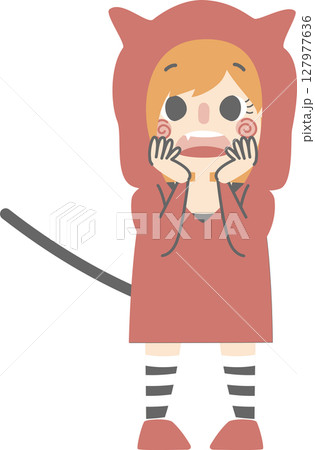 happy halloween holiday festival with girls wearing cat costume, flat png illustration cartoon character design happy halloween holiday festival with girls wearing cat costume, flat png illustration cartoon character design 127977636