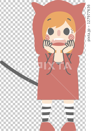 happy halloween holiday festival with girls wearing cat costume, flat png illustration cartoon character design happy halloween holiday festival with girls wearing cat costume, flat png illustration cartoon character design 127977636