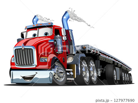 Cartoon oversize load transporter 127977690