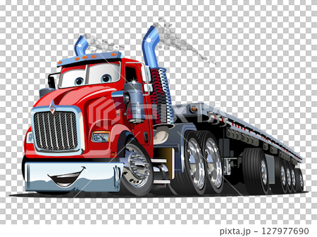 Cartoon oversize load transporter 127977690
