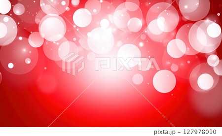 Bright red background with white bokeh circles creating festive atmosphere Bright red background with white bokeh circles creating festive atmosphere 127978010