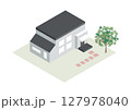 イラスト素材｜アイソメトリック_建物06 127978040