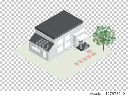 插畫素材 | 等距建築 06 127978040