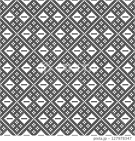 Seamless pattern based on Japanese traditiolal craft kogin . 127978347