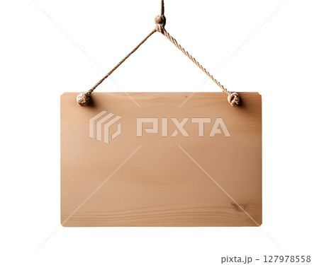 the wooden sign hanging 127978558