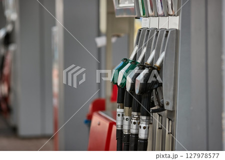 Fuel Station Pumps, Nozzles 127978577