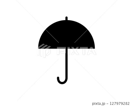黒い傘のアイコンのイラスト 黒い傘のアイコンのイラスト 127979282