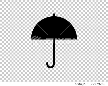 黑色雨傘圖示的插圖 黑色雨傘圖示的插圖 127979282
