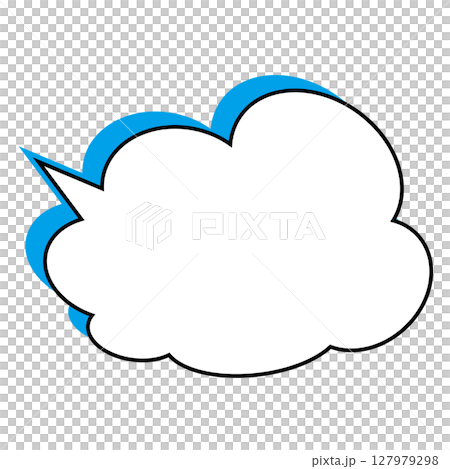 Simple speech bubble illustration - Fluffy 127979298