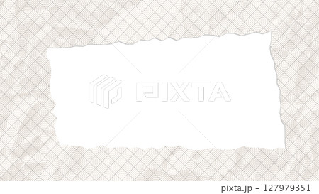 Torn ripped notebook paper frame, rough sheets with square grid, cutout collage piece. Realistic blank gridded white cardboard. Vector illustration Torn ripped notebook paper frame, rough sheets with square grid, cutout collage piece. Realistic blank gridded white cardboard. Vector illustration 127979351