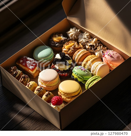 Delightful Assortment of Sweet Treats. 127980470