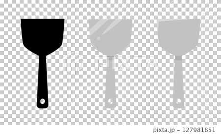 お好み焼きに使うヘラのイラスト素材セット 127981851