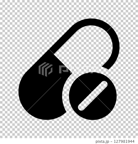 膠囊藥物和藥丸圖標 127981944